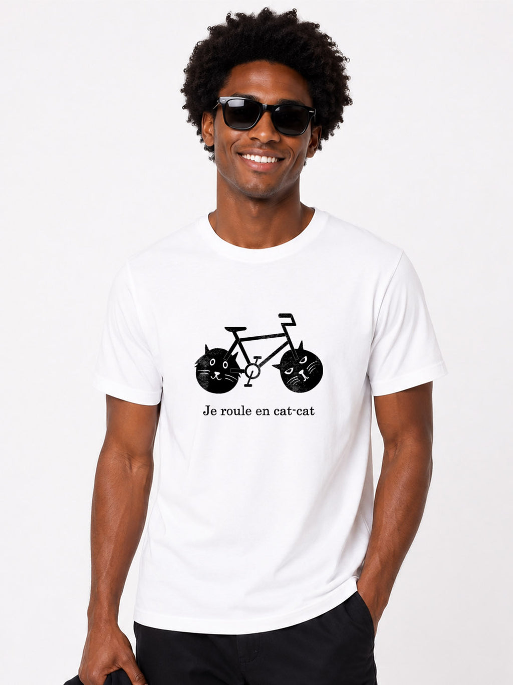 T-shirt original - cat-cat-bike-
