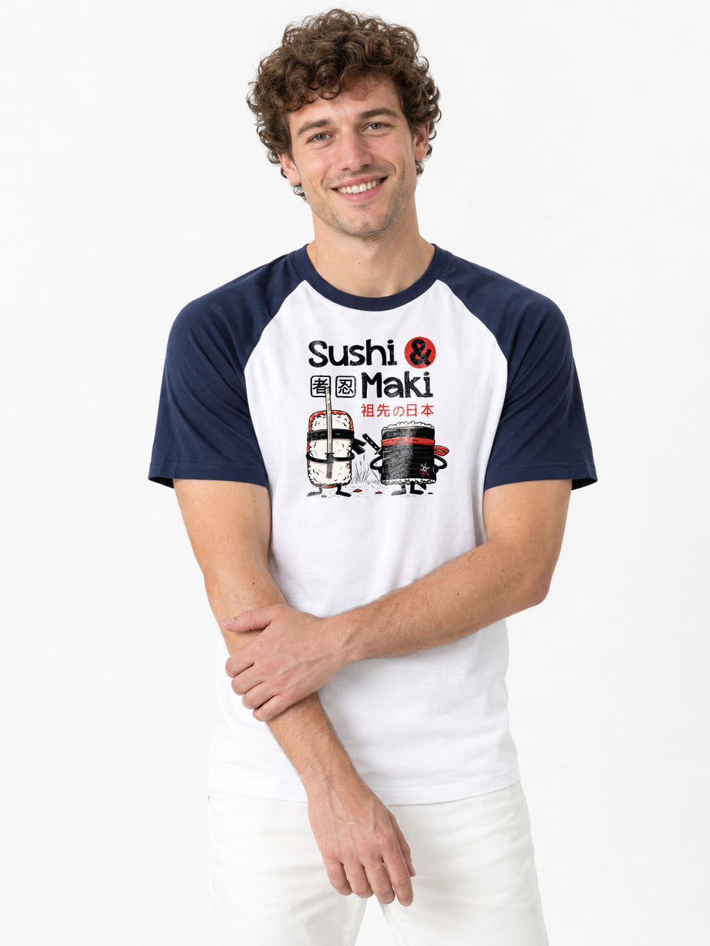 Baseball-T-Shirt Fruit of the Loom Sushi und Maki