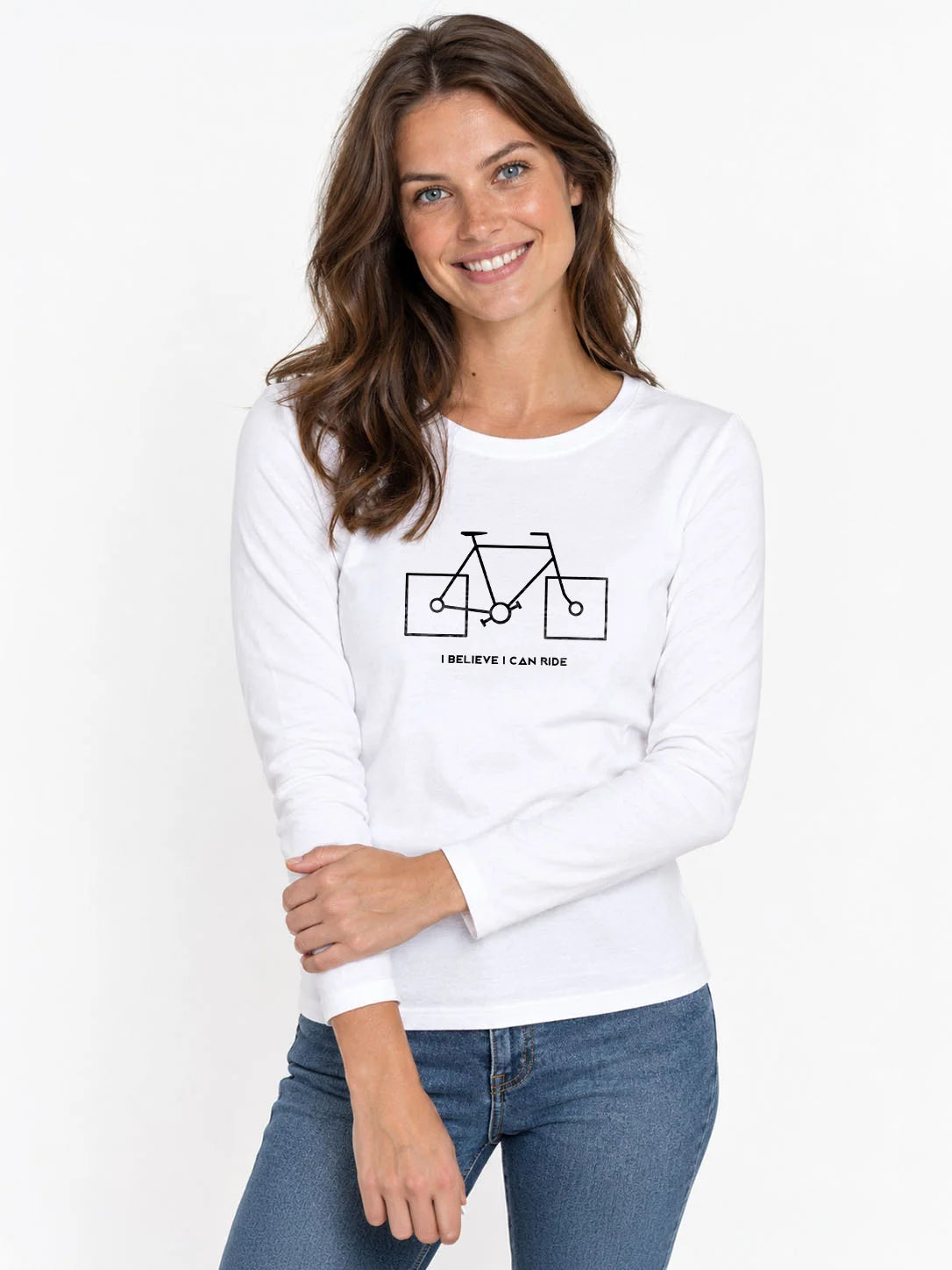 LSL Damen-T-Shirt I believe I can ride
