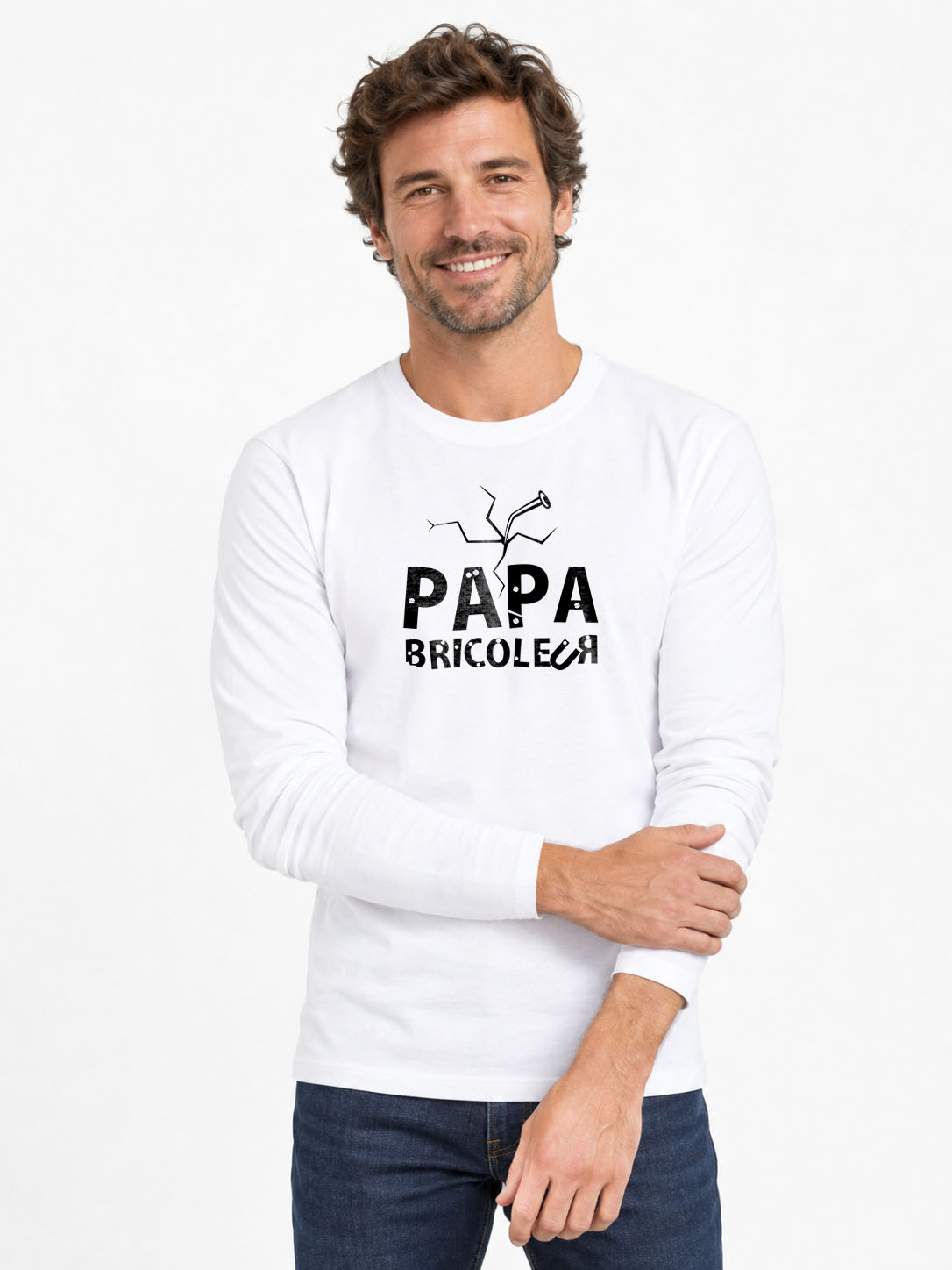 Papa-Heimwerker-T-Shirt, originell, langärmlig, 190G