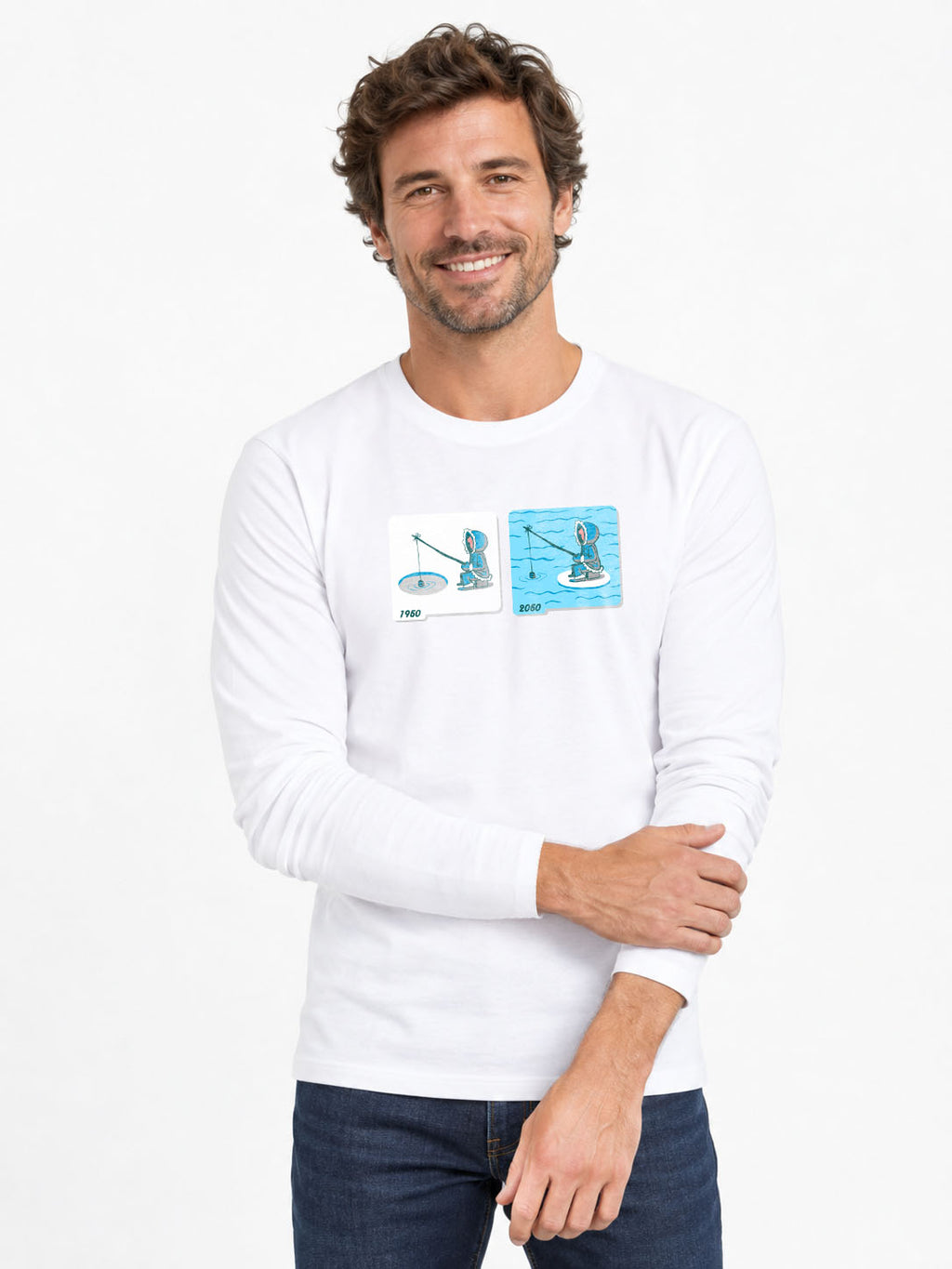 Fishing in Arctic -T-shirt manches longues 190g