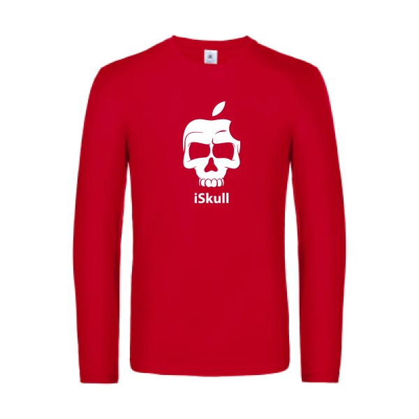 iskull - t shirt- manches- longues- original- humour- Red impression Face