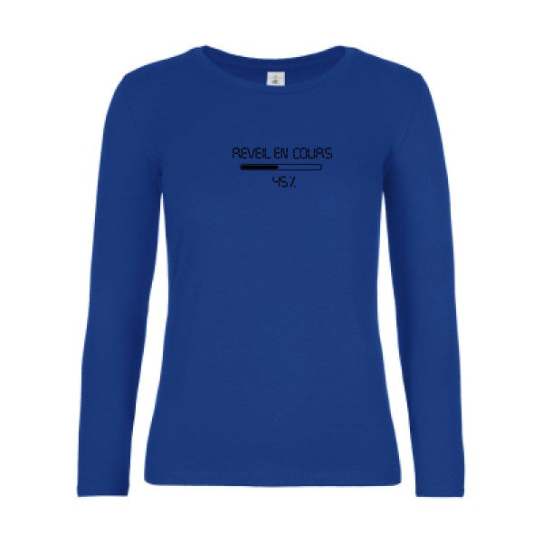 t-shirt lsl femme reveil-en-cours...-loading... Royal Blue flex Noir