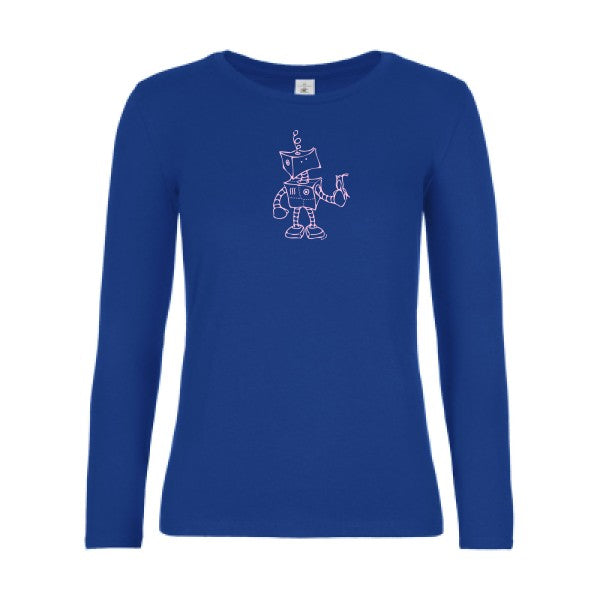 t-shirt lsl femme Robot-&-Bird Royal Blue flex Rose
