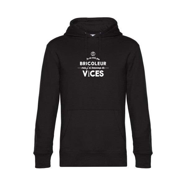 JE-NE-SUIS-PAS-BRICOLEUR sweat shirt original Black flex Blanc impression Face