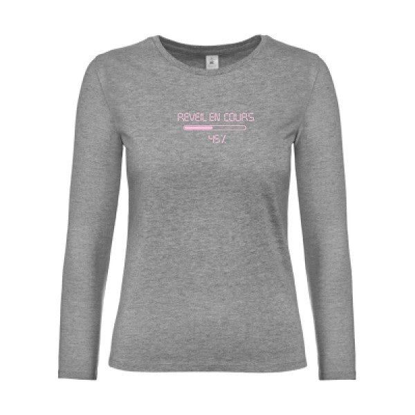 t-shirt lsl femme reveil-en-cours...-loading... Sport Grey flex Rose