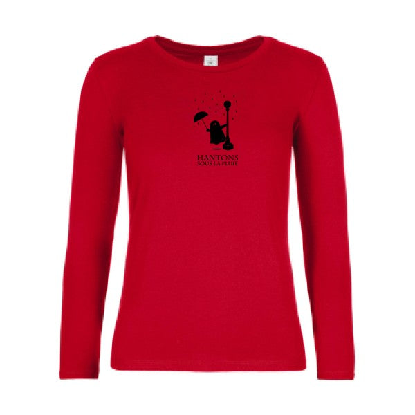 t-shirt lsl femme Hantons-sous-la-pluie Red flex Noir
