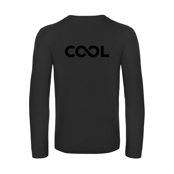 infiniment cool - t shirt- manches- longues- original- humour- Black impression Dos