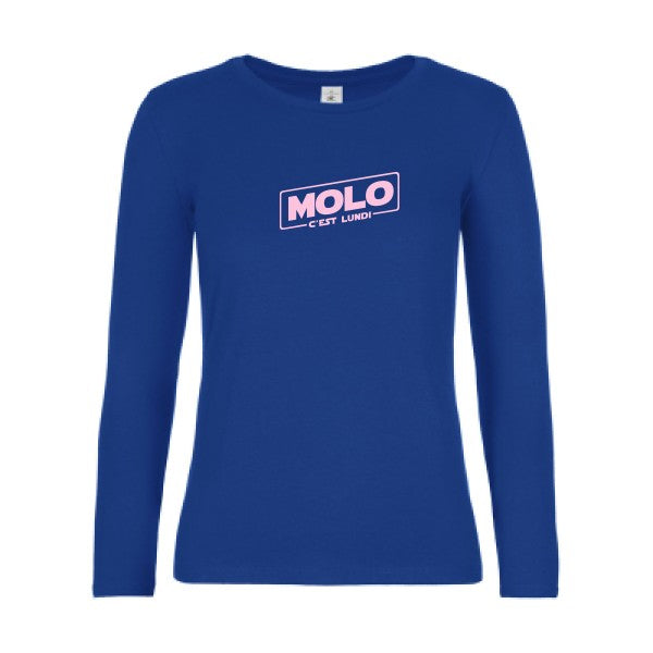 t-shirt lsl femme Molo-c-est-lundi Royal Blue flex Rose