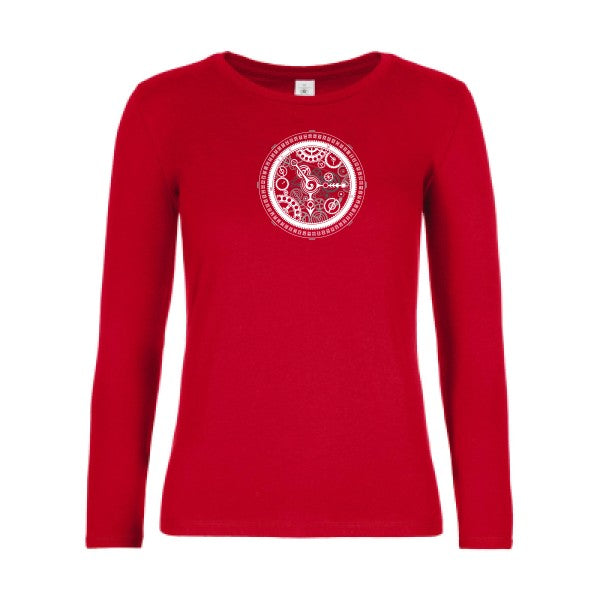 t-shirt lsl femme Mechanism-B&C-E190-LSL-women--T-shirt-femme-manches-longues Red flex 