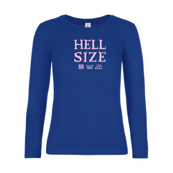 t-shirt lsl femme HELL-SIZE- Royal Blue flex Rose
