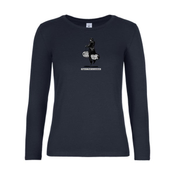 t-shirt lsl femme Partir-en-cacahuete-B&C-E190-LSL-women--T-shirt-femme-manches-longues Navy flex 
