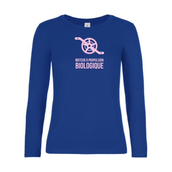 t-shirt lsl femme Cyclisme-&-ecologie Royal Blue flex Rose