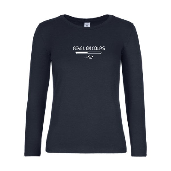 t-shirt lsl femme reveil-en-cours...-loading... Navy flex blanc