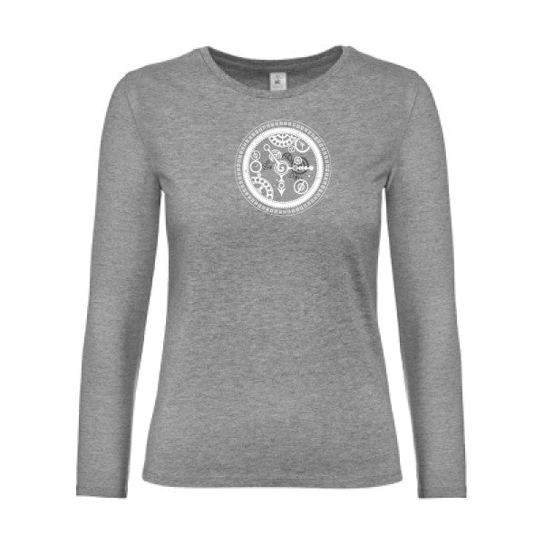 t-shirt lsl femme Mechanism-B&C-E190-LSL-women--T-shirt-femme-manches-longues Sport Grey flex 