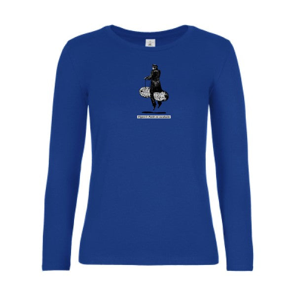 t-shirt lsl femme Partir-en-cacahuete-B&C-E190-LSL-women--T-shirt-femme-manches-longues Royal Blue flex 