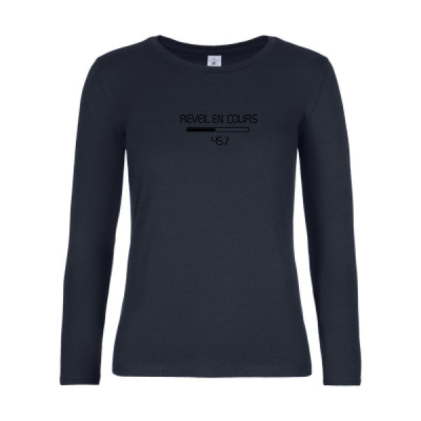 t-shirt lsl femme reveil-en-cours...-loading... Navy flex Noir
