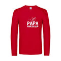 papa bricoleur - t shirt- manches- longues- original- humour- Red impression Face